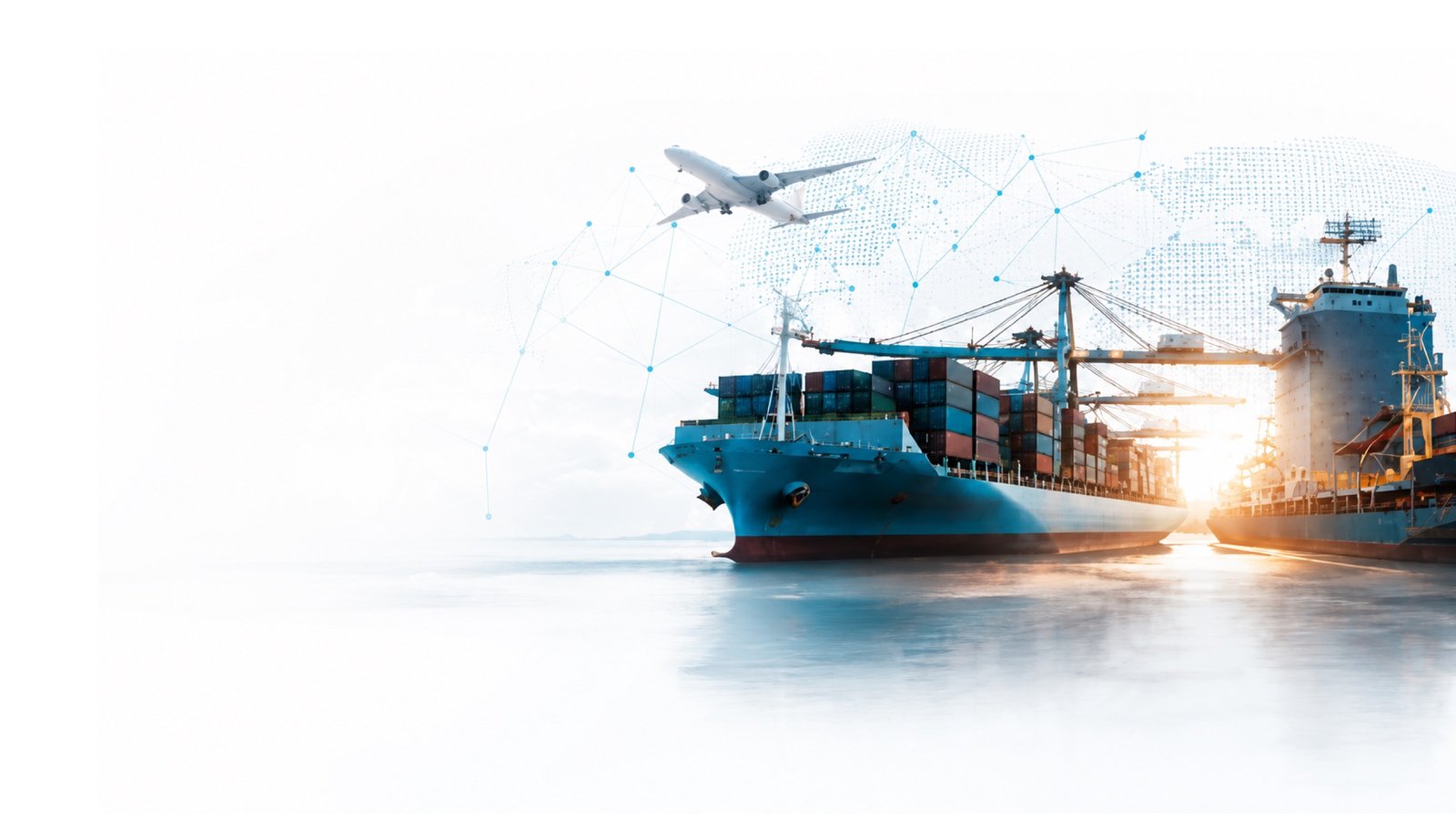 Buques, avion y red digital de comercio global